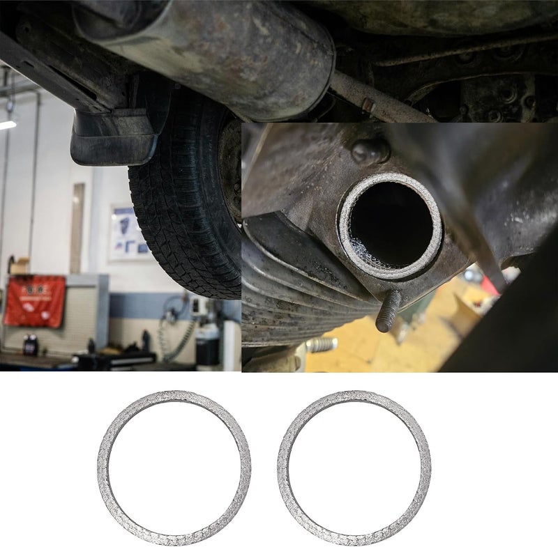Strongthium Exhaust Gasket Compatible with Harley Big Twin Sportster XL 1984-2024 Steel Mesh Style Crush Seal Exhaust Port Gasket Kits 17048-98 2PCS - Image 4